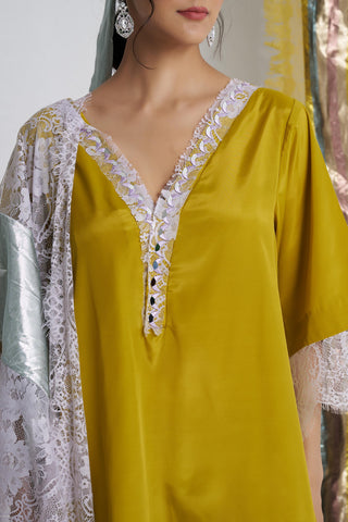 Yellow sarson sitara farshi salwar suit set