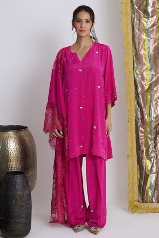Pink gulabo softy farshi salwar suit set