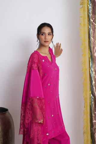 Pink gulabo softy farshi salwar suit set