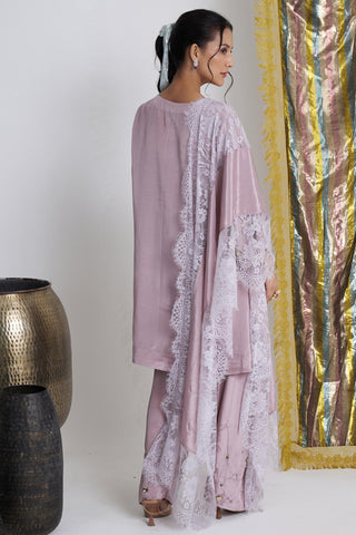 Purple sumbal softy farshi salwar suit set
