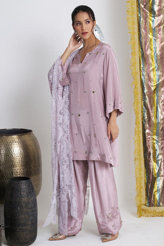 Purple sumbal softy farshi salwar suit set