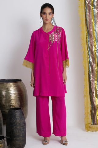 Pink mirchi mini salwar suit set