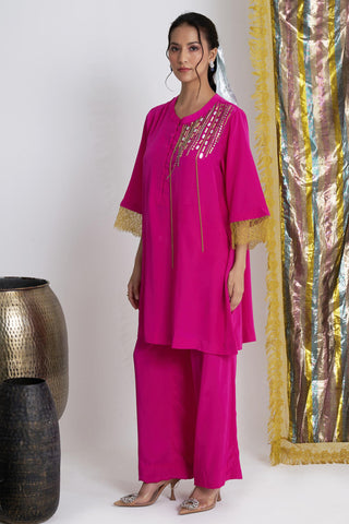 Pink mirchi mini salwar suit set