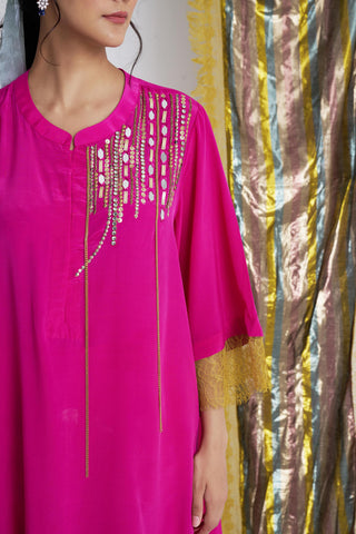 Pink mirchi mini salwar suit set