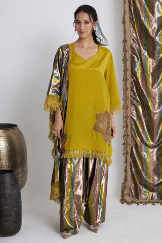 Yellow bijli farshi salwar suit set