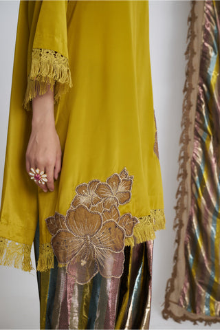 Yellow bijli farshi salwar suit set
