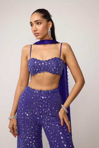 Sharara Set Indian Wedding - Blue by Vvani By Vani Vats