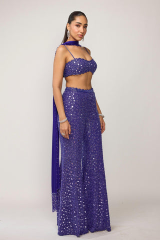 Sharara Set Indian Wedding - Blue by Vvani By Vani Vats