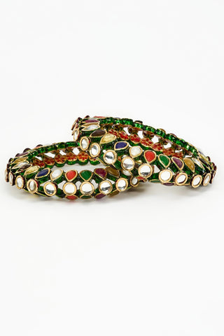 Kundan Bangles for Indian Wedding – Saadgi Multi by Vivinia