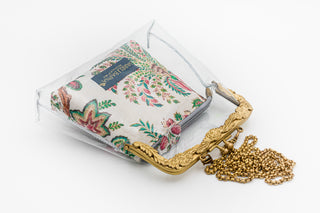 Transparent vinyl potli clutch
