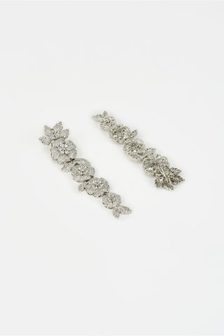 Earrings for Festive – Silver Zia Zircon Danglers by Vivinia by Vidhi Mehra
