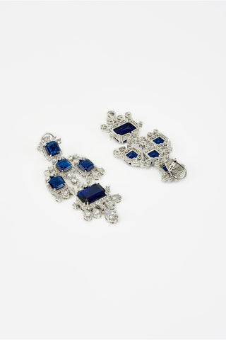 Earrings for Festive – Blue Zia Zircon Danglers by Vivinia by Vidhi Mehra