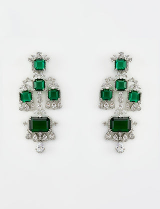 Earrings for Festive â€“ Green Zia Zircon Danglers by Vivinia by Vidhi Mehra