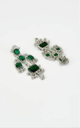 Earrings for Festive â€“ Green Zia Zircon Danglers by Vivinia by Vidhi Mehra