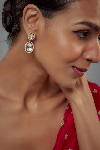 Earrings for Festive – Gold Danglers by Vivinia by Vidhi Mehra