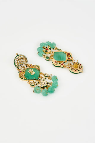 Earrings for Festive – Green Danglers by Vivinia by Vidhi Mehra