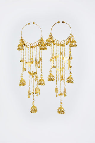 Kaleeras for Festive – Gold Mix Metal Pair by Vivinia by Vidhi Mehra