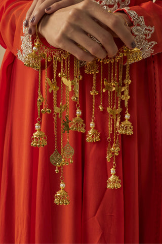 Kaleeras for Festive – Gold Mix Metal Pair by Vivinia by Vidhi Mehra