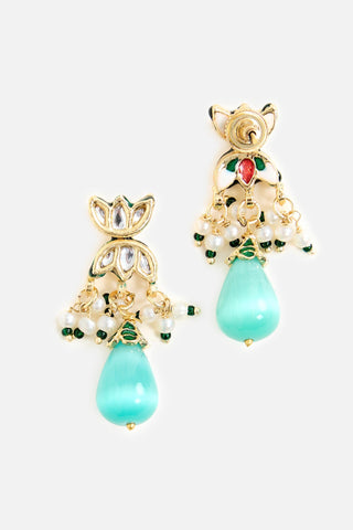 Multicolor Stone Choker Necklace Set for Indian Wedding by Vivinia by Vidhi Mehra