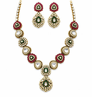 Necklace Set Indian Wedding - Gold Royal Moissanite Polki by Vivinia by Vidhi Mehra