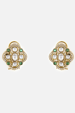 Kundan Polki Floral Choker Necklace by Vivinia by Vidhi Mehra