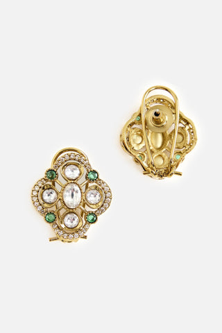 Kundan Polki Floral Choker Necklace by Vivinia by Vidhi Mehra