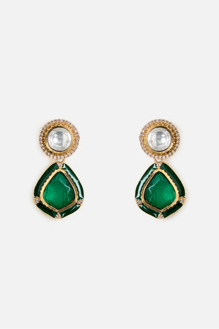 Necklace Set Indian Wedding Green Signature Polki Jewelry by Vivinia by Vidhi Mehra