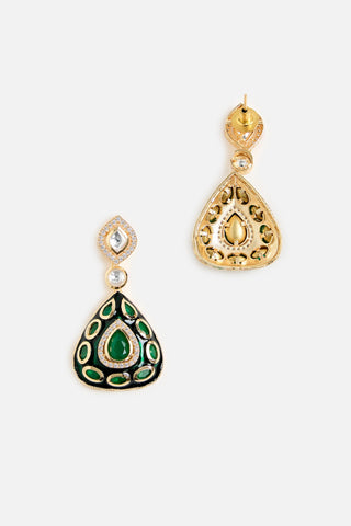 Choker Set Indian Wedding Green Polki Necklace by Vivinia by Vidhi Mehra