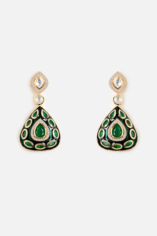 Choker Set Indian Wedding Green Polki Necklace by Vivinia by Vidhi Mehra