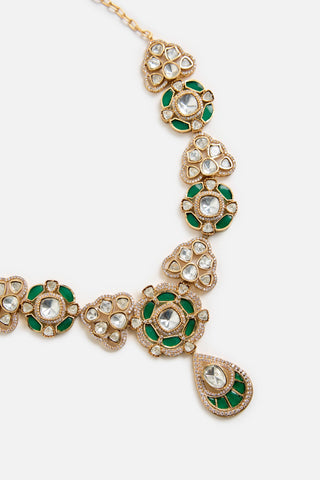 Necklace Set Indian Wedding Green Lustre Jewelry by Vivinia by Vidhi Mehra