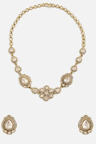 Floral Kundan Choker Necklace Set for Indian Wedding by Vivinia by Vidhi Mehra