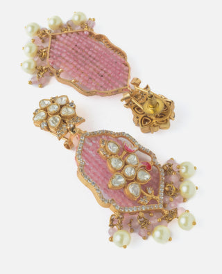Necklace Set Indian Wedding - Gold Moissanite Peacock Statement by Vivinia by Vidhi Mehra
