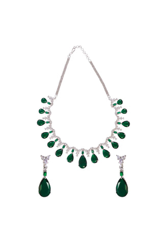 Necklace Set Contemporary Wear - Silver Radiance Statement by Vivinia by Vidhi Mehra