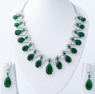 Necklace Set Contemporary Wear - Silver Radiance Statement by Vivinia by Vidhi Mehra
