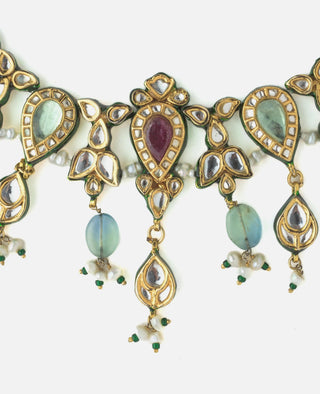 Choker Set Indian Wedding Samvitha Multicolor Jewelry by Vivinia by Vidhi Mehra