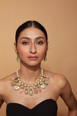 Necklace Set Indian Wedding Multicolor Misha Jewelry by Vivinia by Vidhi Mehra