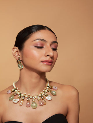 Necklace Set Indian Wedding Multicolor Misha Jewelry by Vivinia by Vidhi Mehra