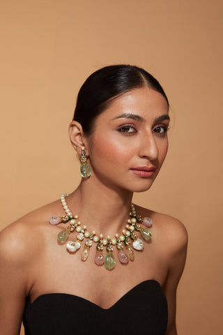 Necklace Set Indian Wedding Multicolor Misha Jewelry by Vivinia by Vidhi Mehra