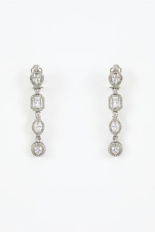 Necklace Set for Festive Ã¢â‚¬â€œ Silver Zia Zircon Long by Vivinia by Vidhi Mehra