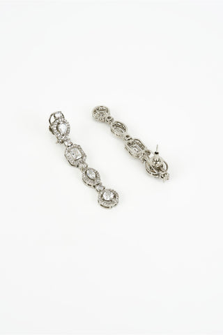 Necklace Set for Festive Ã¢â‚¬â€œ Silver Zia Zircon Long by Vivinia by Vidhi Mehra