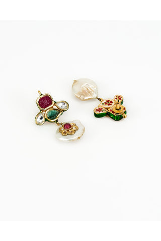 Multicolored saadgi choker set
