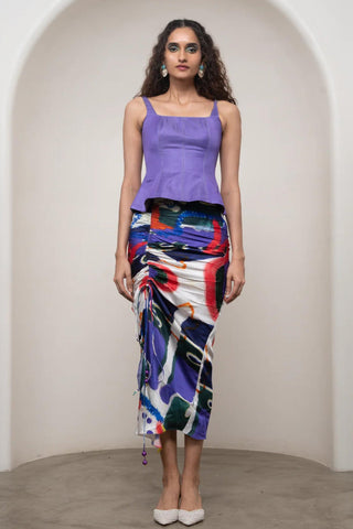 Peplum Set for Contemporary Wear – Multicolor Siro Varen by Advait