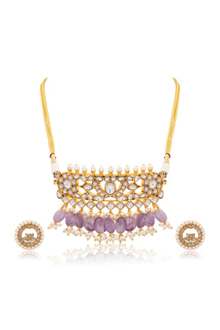 Necklace Set for Indian Weddings – Purple Virayaa by Amraani
