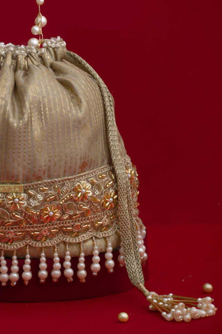 Bucket Bag for Wedding Wear â€“ Grey Vivaah Edit by Amyra