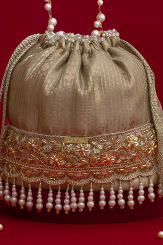 Bucket Bag for Wedding Wear â€“ Grey Vivaah Edit by Amyra
