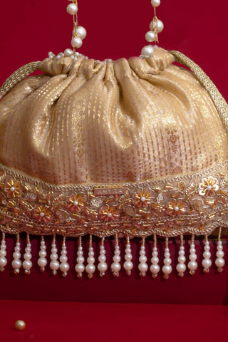 Potli Bag for Wedding Wear – Beige Vivaah Edit by Amyra
