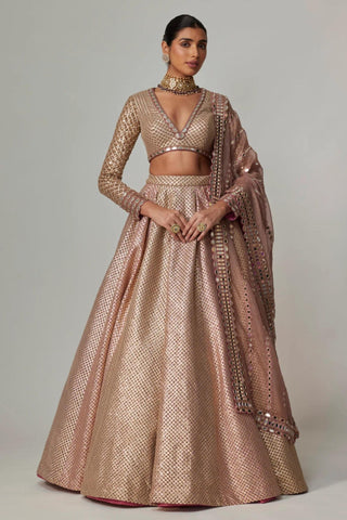 Beige noorani skirt with blouse