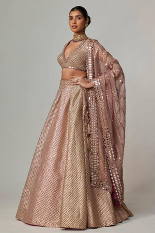 Beige noorani skirt with blouse