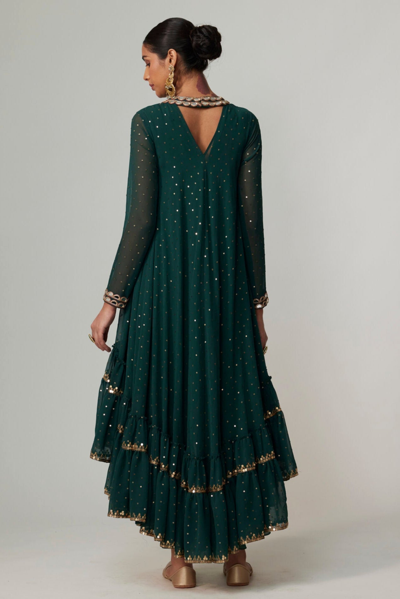 Green noorani dhoti kurta set - Vvani By Vani Vats | Mrs. G s / Green / women Green noorani dhoti kurta set - Vvani By Vani Vats | Mrs. G s / Green / women