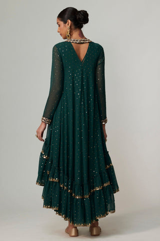 Green noorani dhoti kurta set